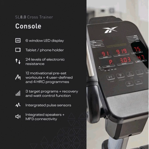 Reebok Crosstrainer SL8.0 -Cardio Fitness Verkäufe Reebok SL8.0 Crosstrainer Console