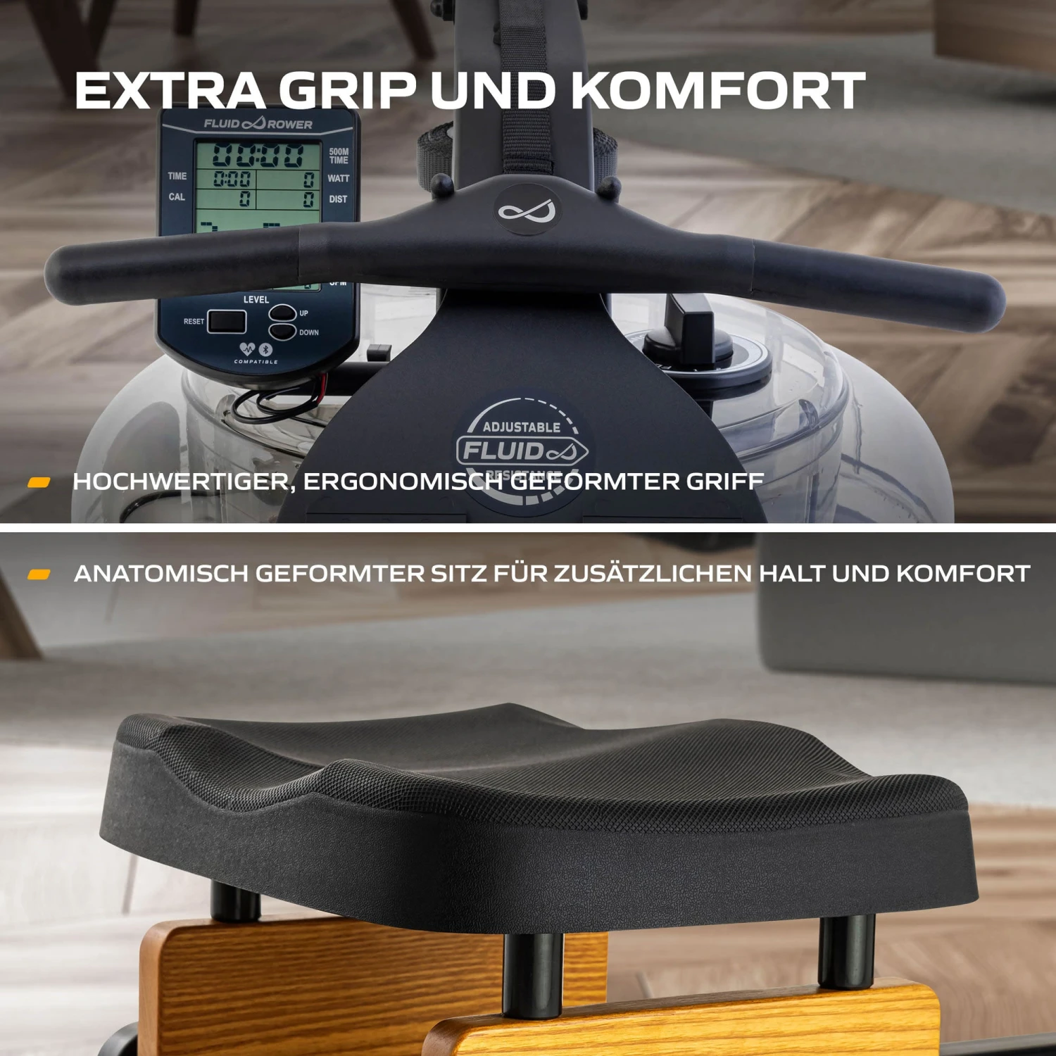 Fluid Rower Rudergerät Apollo XL Buche 7 Fluid Rower Rudergerät Apollo XL Buche – Bild 7