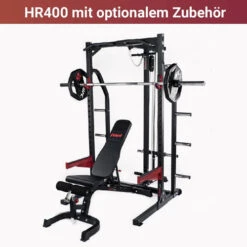 FUEL Fitness HR400 Half Cage Mit Hantelscheibenständer -Cardio Fitness Verkäufe fuel fitness hr300 half rack suat rack mit optionalem zubehoer 500
