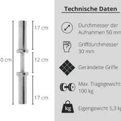 FUEL Fitness Olympia Kurzhantelstange 50mm Inkl. Schnellverschlüsse -Cardio Fitness Verkäufe fuel fitness olympia kurzhantelstange 50cm technische angaben 1000x1000 2022