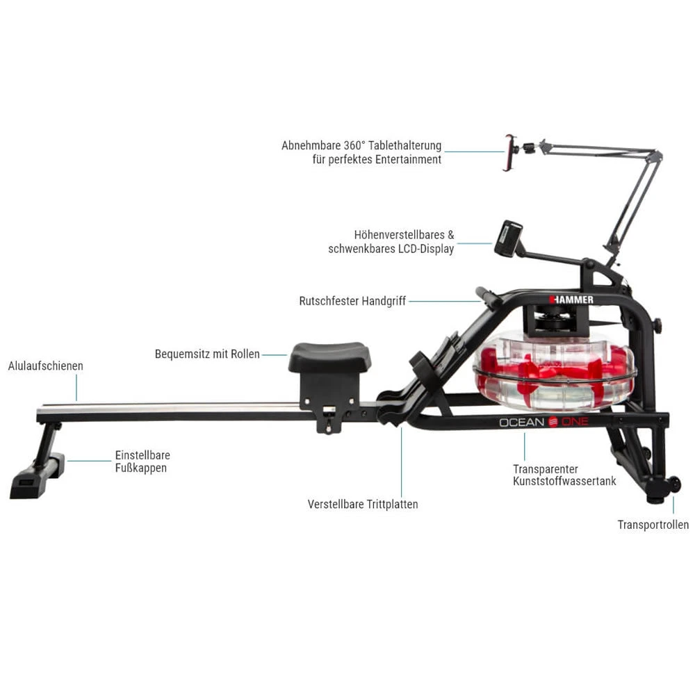 Hammer Rudergerät Ocean One 2 Hammer Rudergerät Ocean One – Bild 2