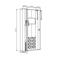 NOHrD Wall Compact Eiche -Cardio Fitness Verkäufe nohrd wall compact abmessungen 1 1